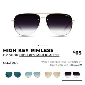 Quay High Key Rimless Sunglasses
